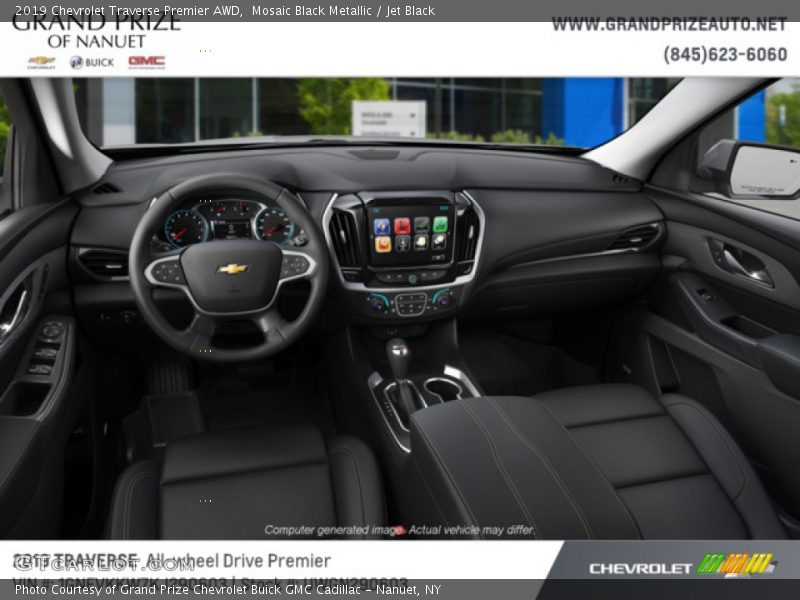Mosaic Black Metallic / Jet Black 2019 Chevrolet Traverse Premier AWD