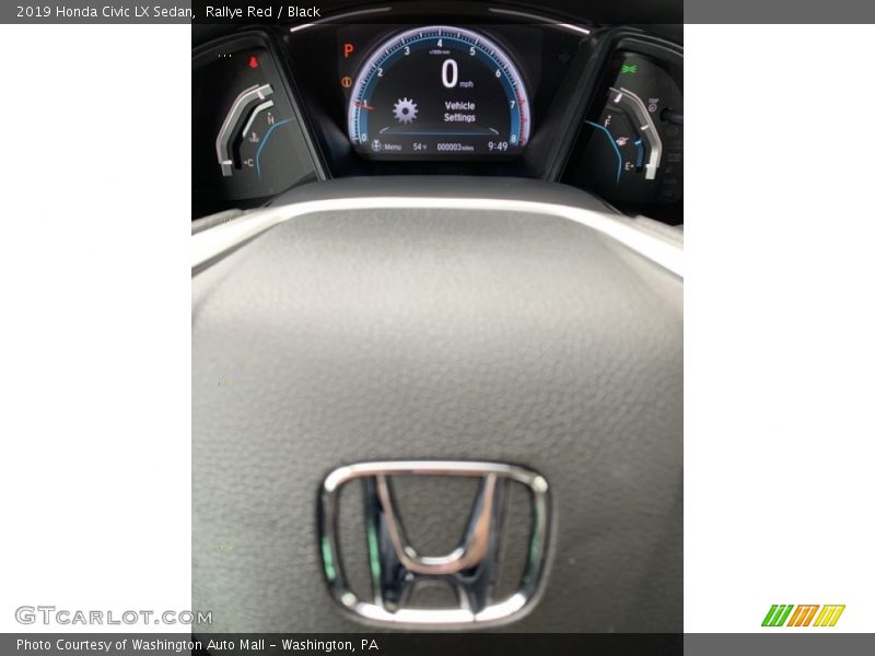 Rallye Red / Black 2019 Honda Civic LX Sedan