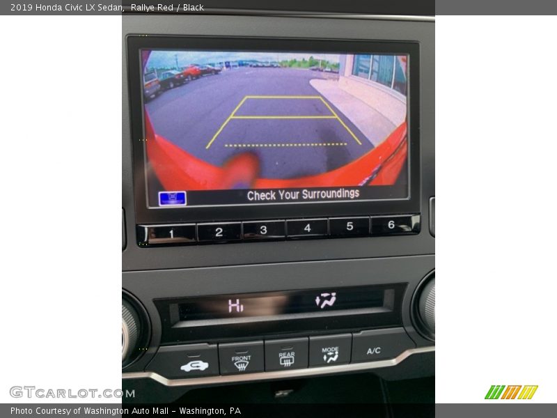 Rallye Red / Black 2019 Honda Civic LX Sedan
