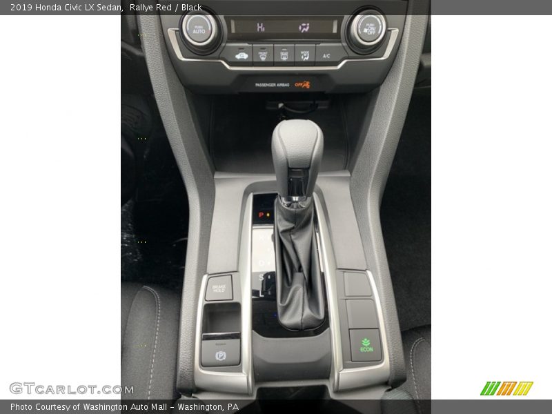Rallye Red / Black 2019 Honda Civic LX Sedan