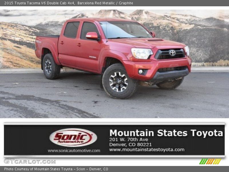 Barcelona Red Metallic / Graphite 2015 Toyota Tacoma V6 Double Cab 4x4