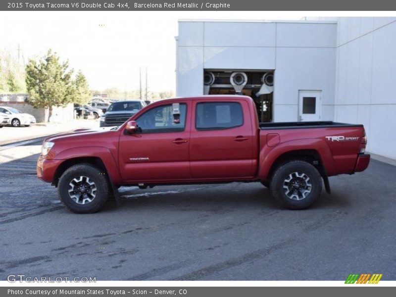 Barcelona Red Metallic / Graphite 2015 Toyota Tacoma V6 Double Cab 4x4