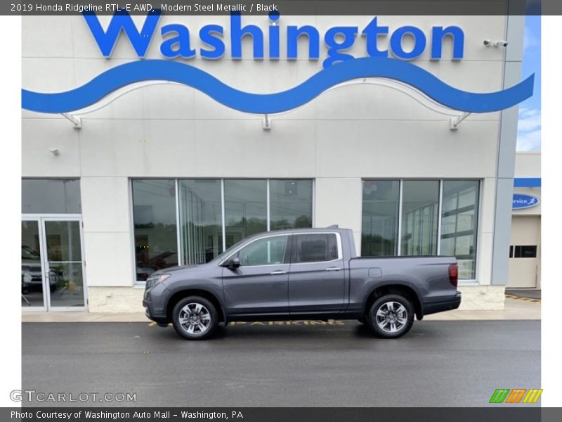 Modern Steel Metallic / Black 2019 Honda Ridgeline RTL-E AWD