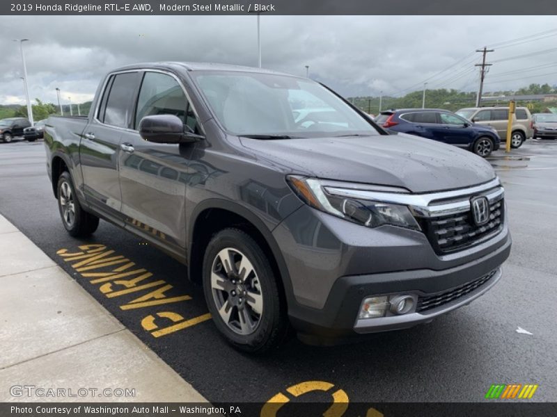 Modern Steel Metallic / Black 2019 Honda Ridgeline RTL-E AWD
