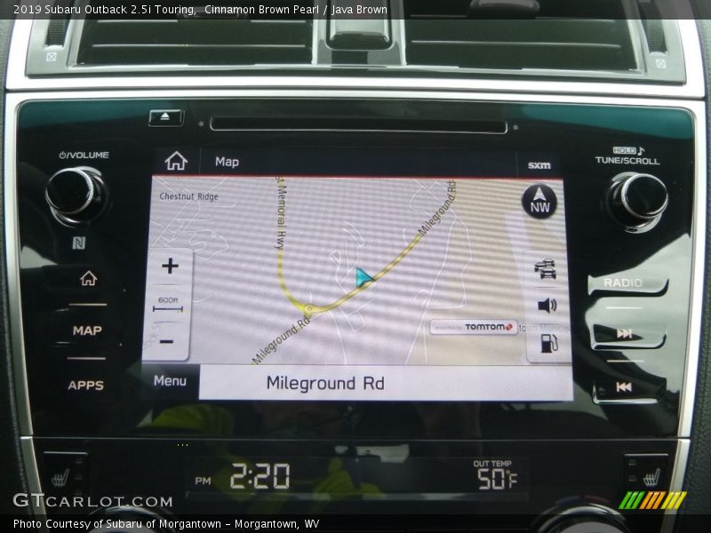 Navigation of 2019 Outback 2.5i Touring