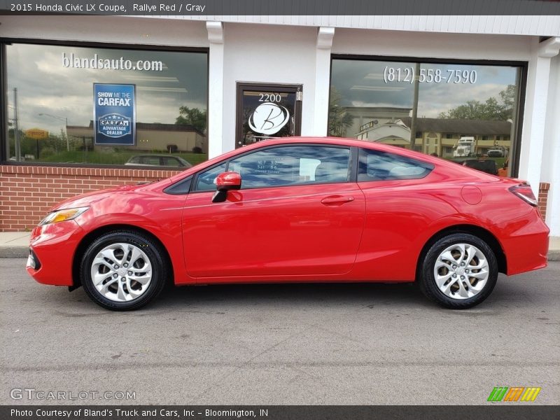 Rallye Red / Gray 2015 Honda Civic LX Coupe