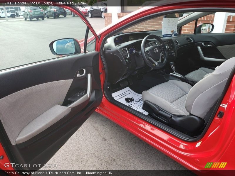 Rallye Red / Gray 2015 Honda Civic LX Coupe