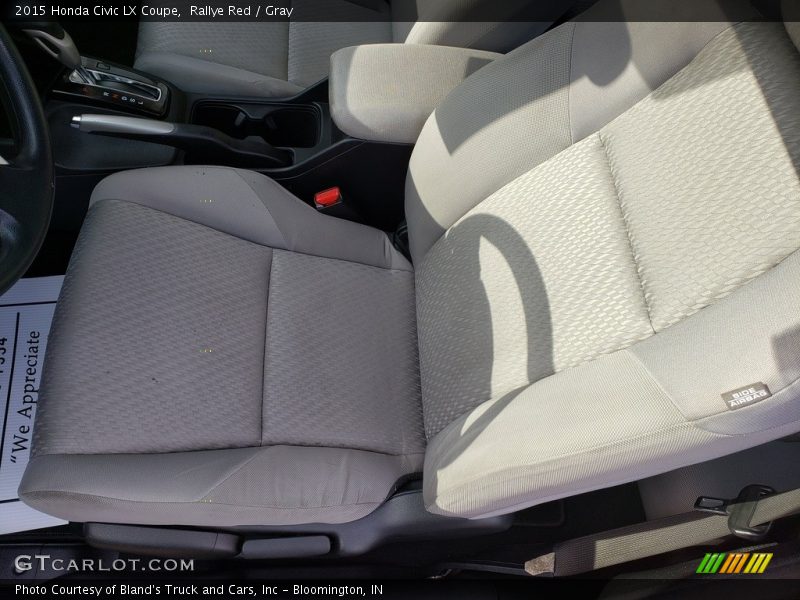 Rallye Red / Gray 2015 Honda Civic LX Coupe