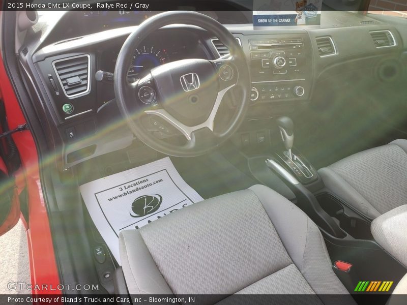 Rallye Red / Gray 2015 Honda Civic LX Coupe