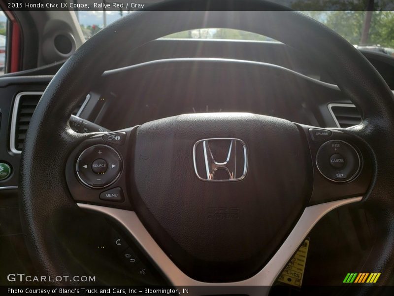 Rallye Red / Gray 2015 Honda Civic LX Coupe