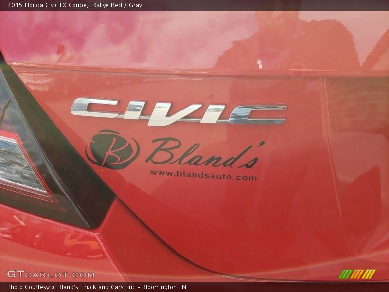Rallye Red / Gray 2015 Honda Civic LX Coupe