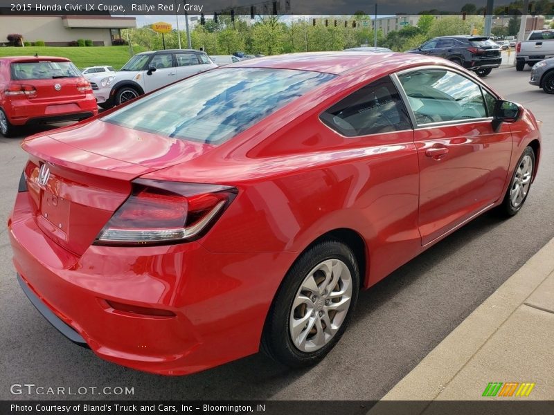 Rallye Red / Gray 2015 Honda Civic LX Coupe