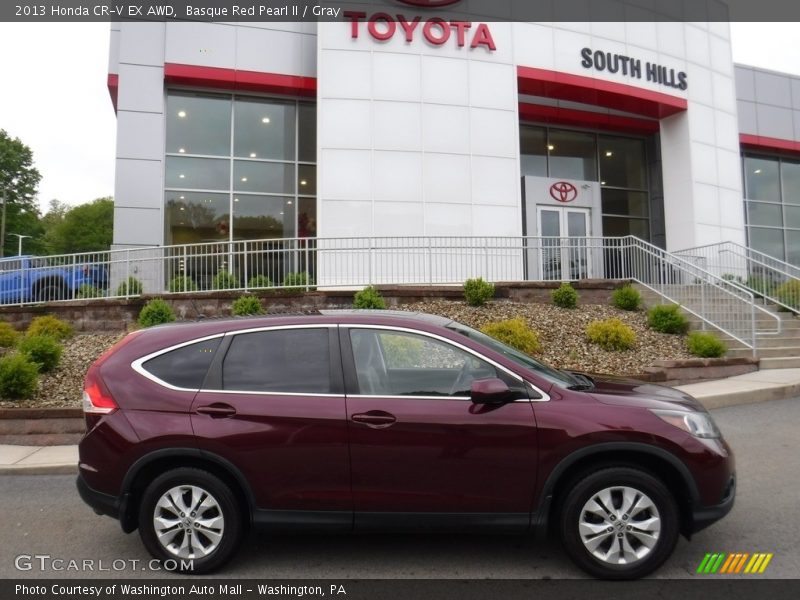 Basque Red Pearl II / Gray 2013 Honda CR-V EX AWD