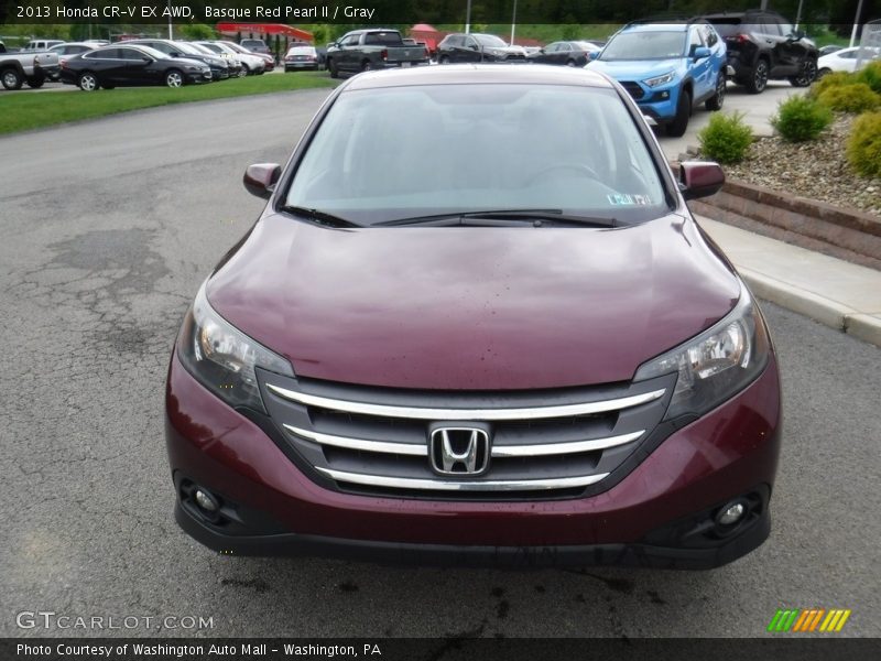 Basque Red Pearl II / Gray 2013 Honda CR-V EX AWD