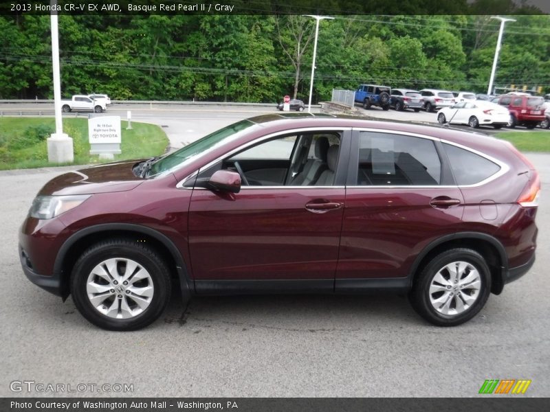 Basque Red Pearl II / Gray 2013 Honda CR-V EX AWD