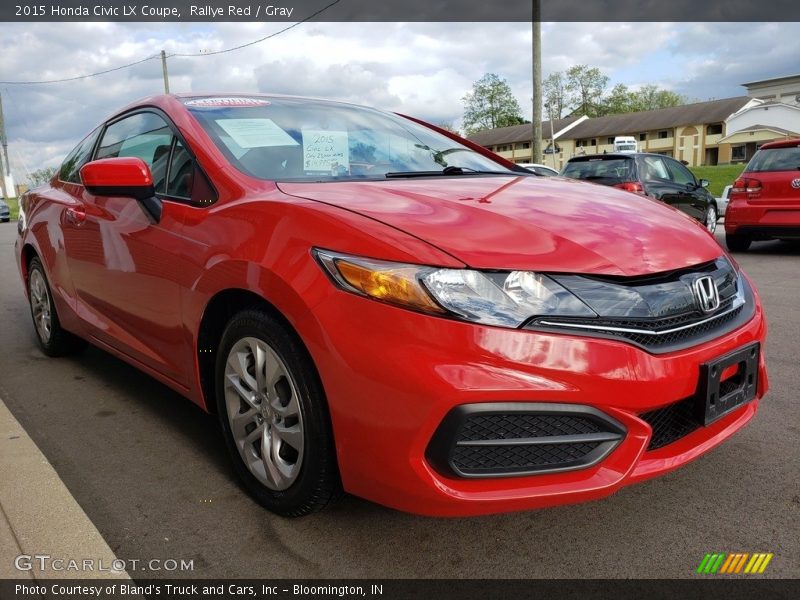 Rallye Red / Gray 2015 Honda Civic LX Coupe