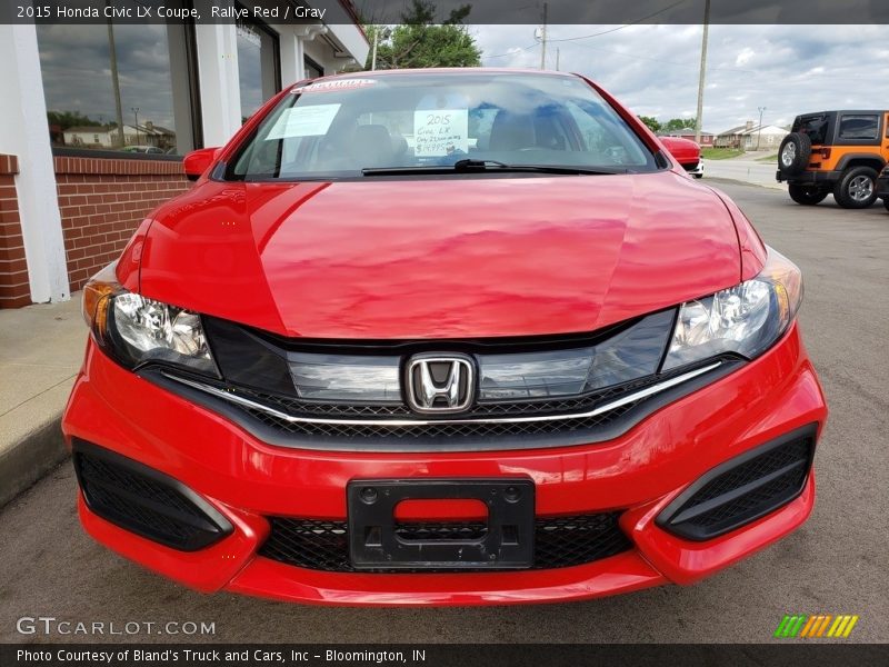 Rallye Red / Gray 2015 Honda Civic LX Coupe