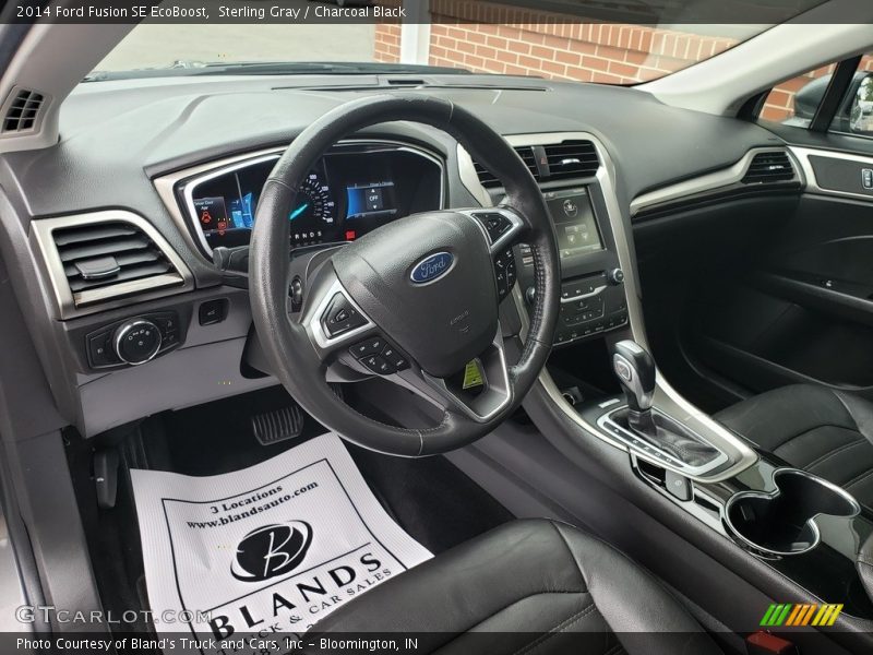 Sterling Gray / Charcoal Black 2014 Ford Fusion SE EcoBoost