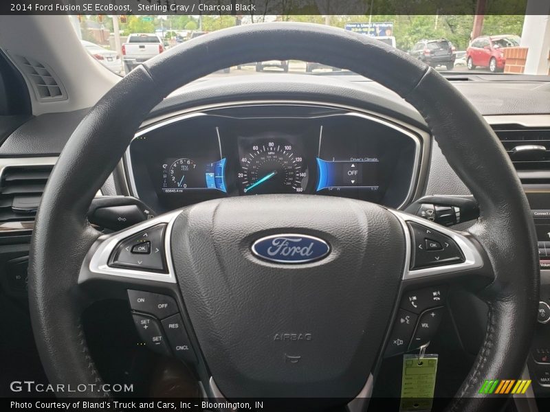 Sterling Gray / Charcoal Black 2014 Ford Fusion SE EcoBoost