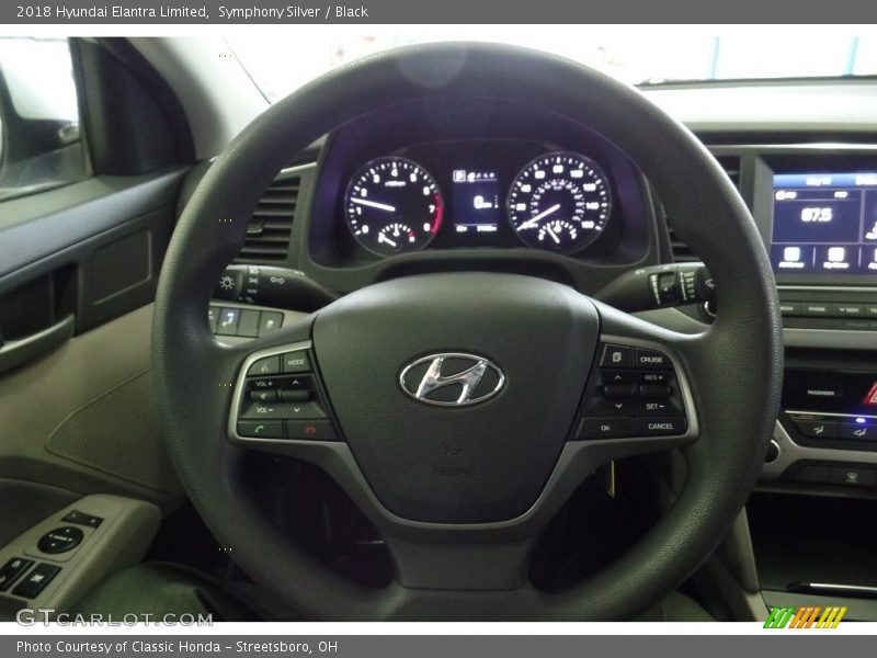 Symphony Silver / Black 2018 Hyundai Elantra Limited