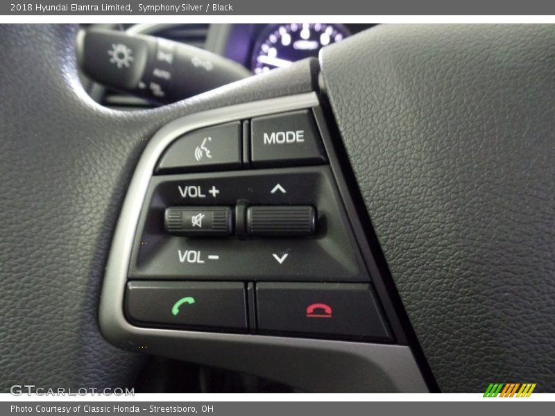 Symphony Silver / Black 2018 Hyundai Elantra Limited