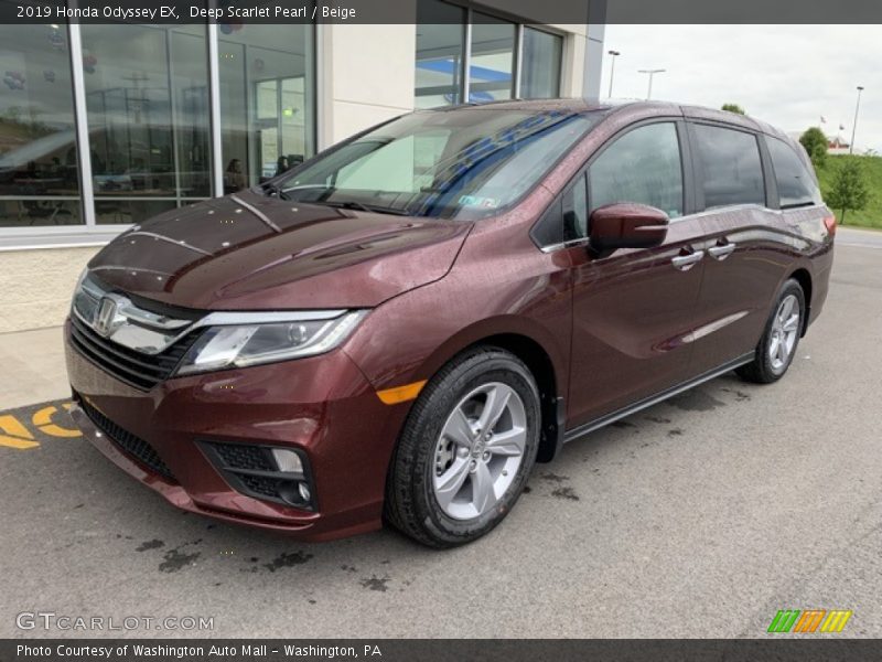 Deep Scarlet Pearl / Beige 2019 Honda Odyssey EX