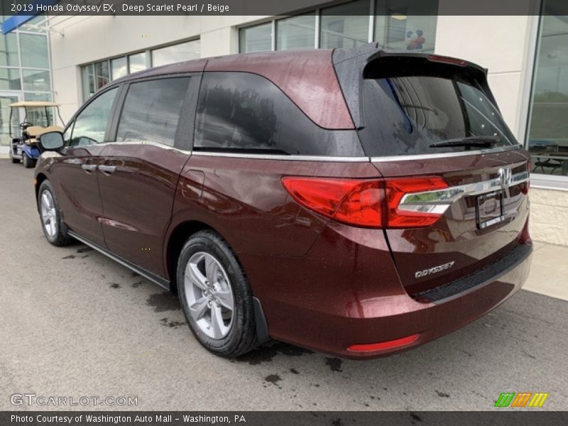 Deep Scarlet Pearl / Beige 2019 Honda Odyssey EX