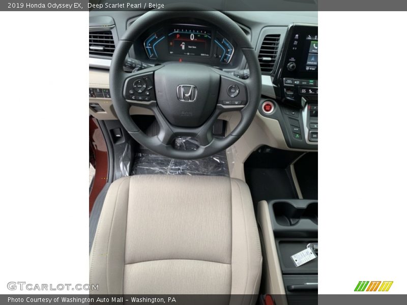 Deep Scarlet Pearl / Beige 2019 Honda Odyssey EX