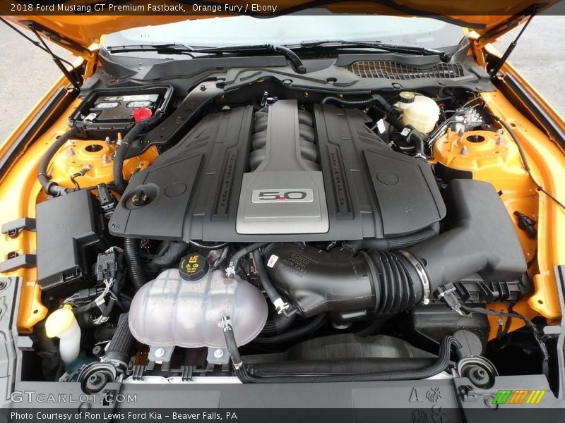  2018 Mustang GT Premium Fastback Engine - 5.0 Liter DOHC 32-Valve Ti-VCT V8