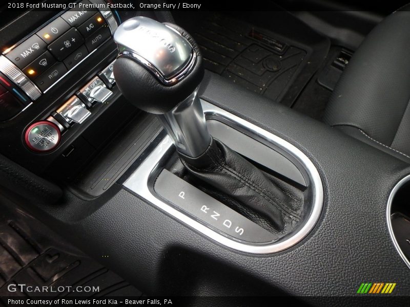  2018 Mustang GT Premium Fastback 10 Speed SelectShift Automatic Shifter