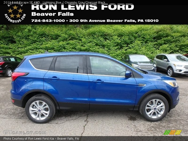 Lightning Blue / Chromite Gray/Charcoal Black 2019 Ford Escape SE 4WD