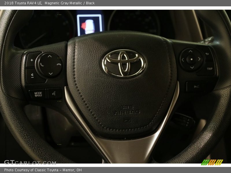 Magnetic Gray Metallic / Black 2018 Toyota RAV4 LE
