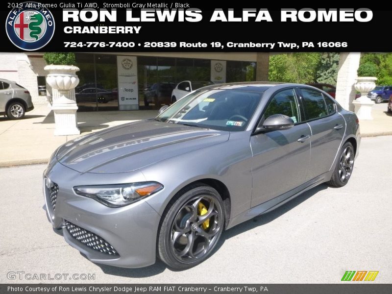 Stromboli Gray Metallic / Black 2019 Alfa Romeo Giulia Ti AWD