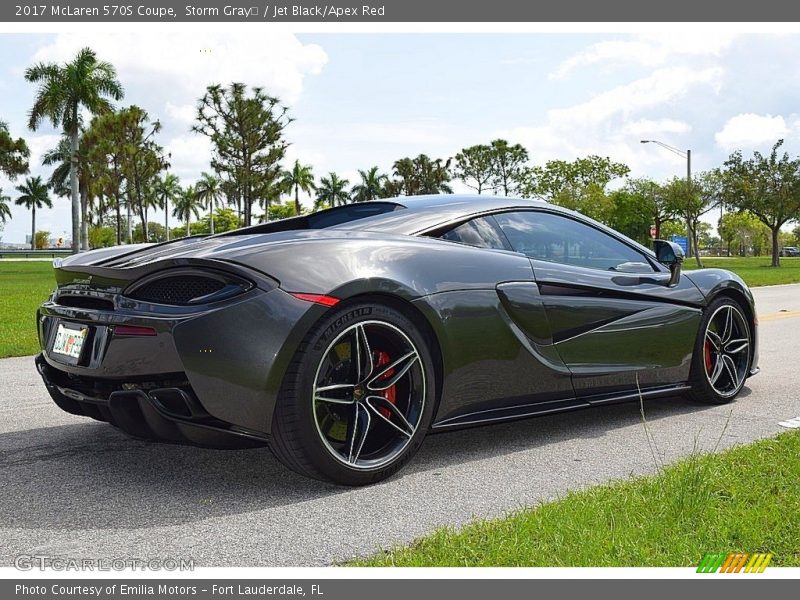 Storm Gray	 / Jet Black/Apex Red 2017 McLaren 570S Coupe
