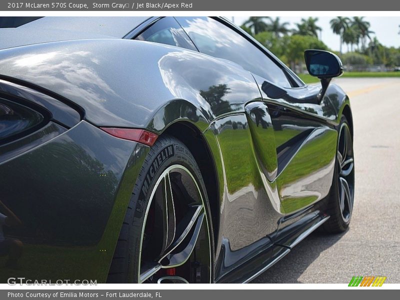 Storm Gray	 / Jet Black/Apex Red 2017 McLaren 570S Coupe