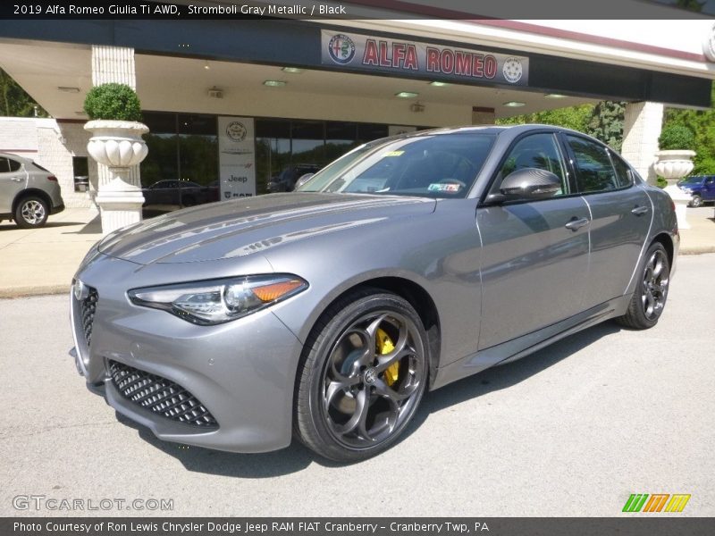 Stromboli Gray Metallic / Black 2019 Alfa Romeo Giulia Ti AWD