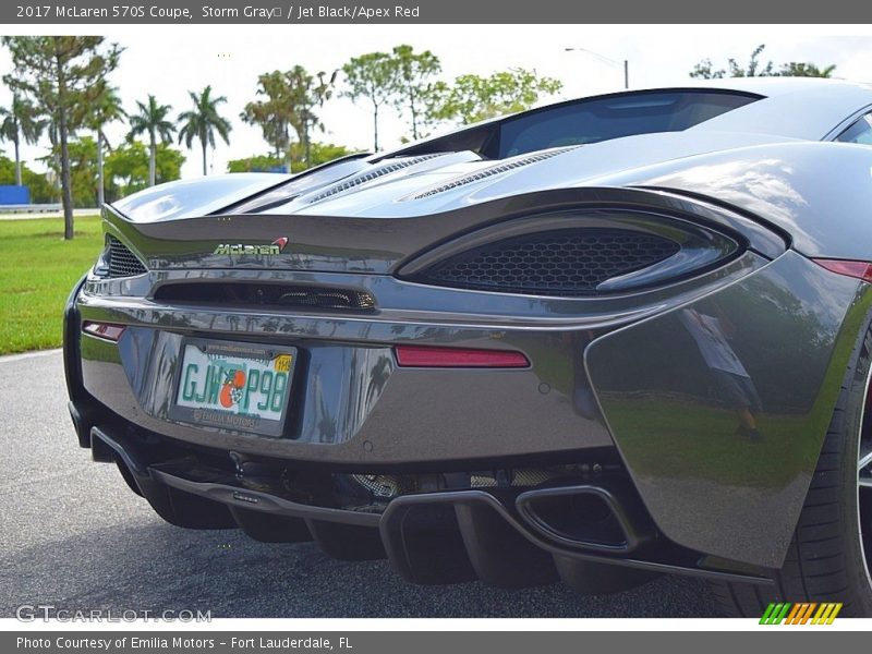 Storm Gray	 / Jet Black/Apex Red 2017 McLaren 570S Coupe