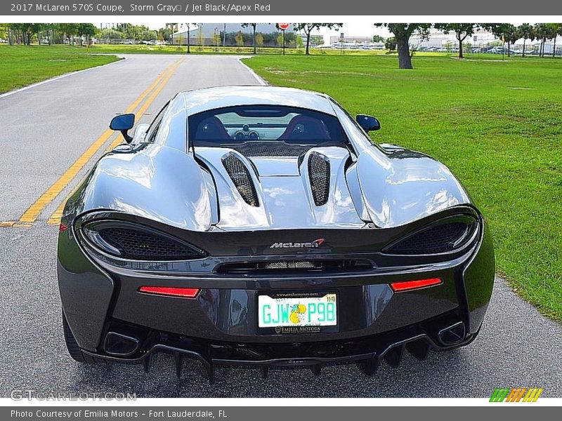 Storm Gray	 / Jet Black/Apex Red 2017 McLaren 570S Coupe