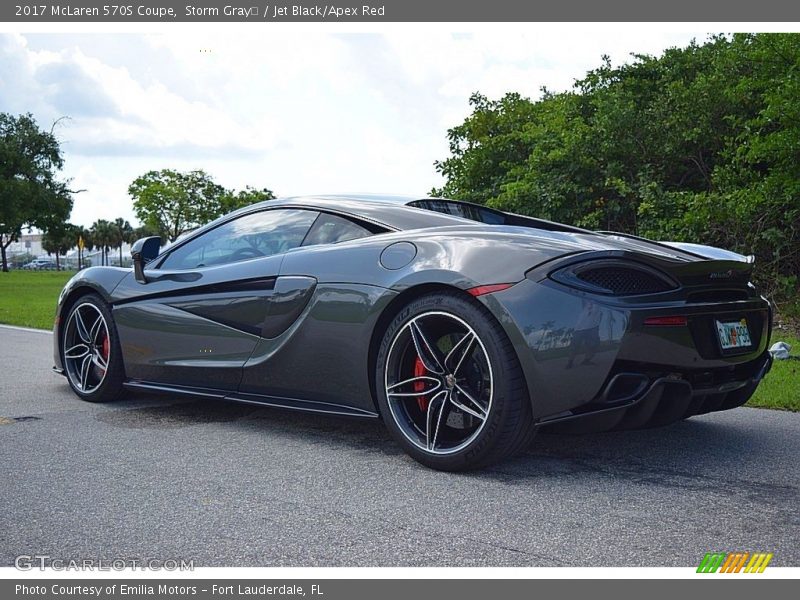 Storm Gray	 / Jet Black/Apex Red 2017 McLaren 570S Coupe