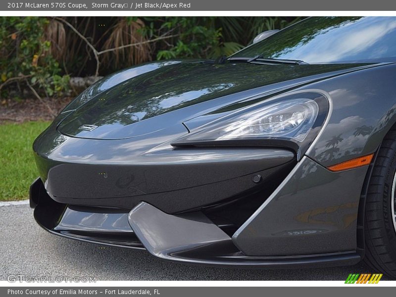 Storm Gray	 / Jet Black/Apex Red 2017 McLaren 570S Coupe
