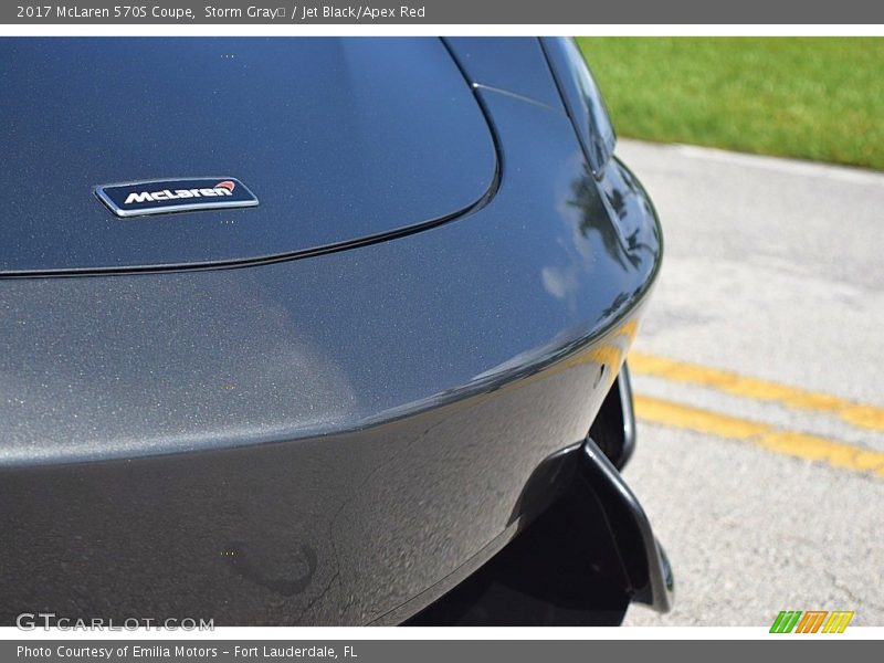 Storm Gray	 / Jet Black/Apex Red 2017 McLaren 570S Coupe