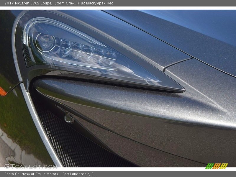 Storm Gray	 / Jet Black/Apex Red 2017 McLaren 570S Coupe