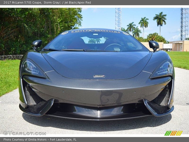 Storm Gray	 / Jet Black/Apex Red 2017 McLaren 570S Coupe