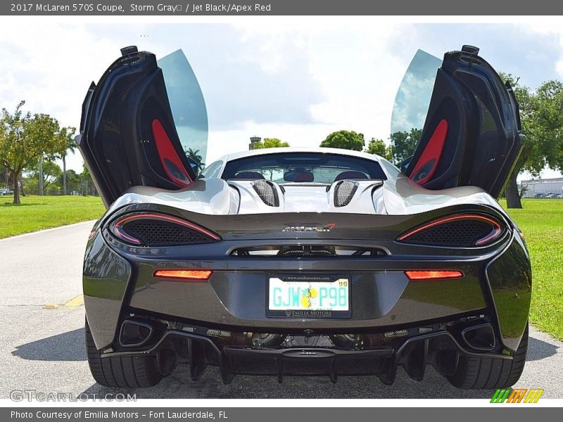 Storm Gray	 / Jet Black/Apex Red 2017 McLaren 570S Coupe