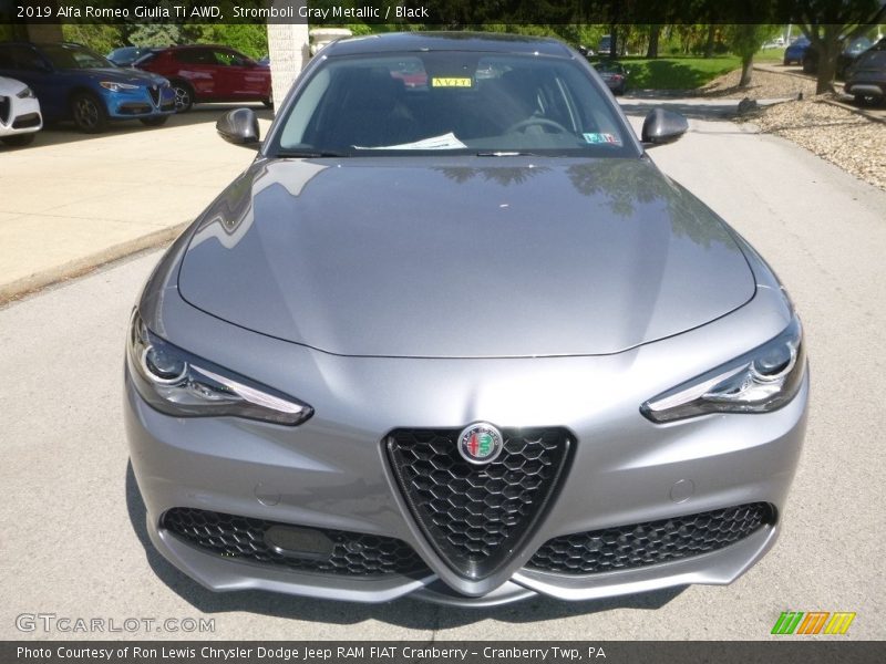 Stromboli Gray Metallic / Black 2019 Alfa Romeo Giulia Ti AWD