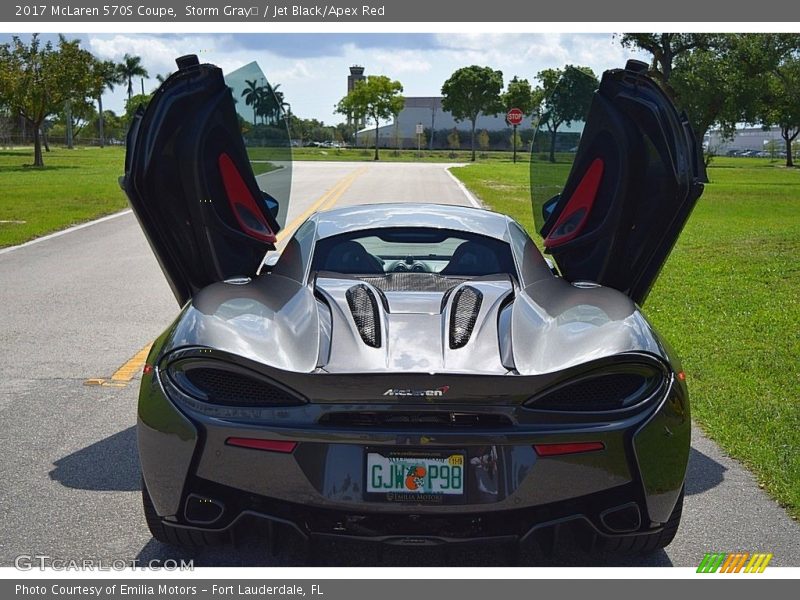 Storm Gray	 / Jet Black/Apex Red 2017 McLaren 570S Coupe