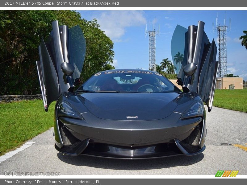 Storm Gray	 / Jet Black/Apex Red 2017 McLaren 570S Coupe