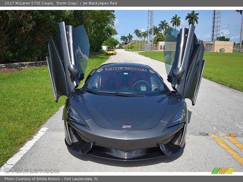 Storm Gray	 / Jet Black/Apex Red 2017 McLaren 570S Coupe