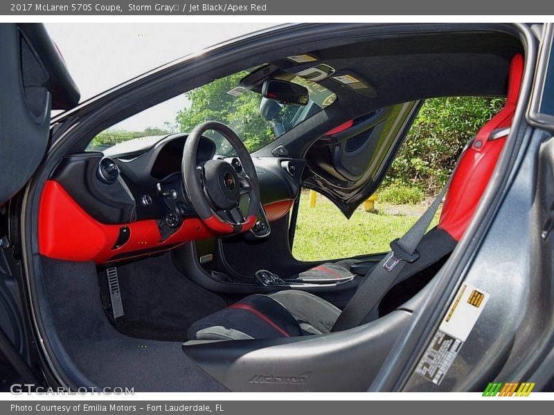  2017 570S Coupe Jet Black/Apex Red Interior