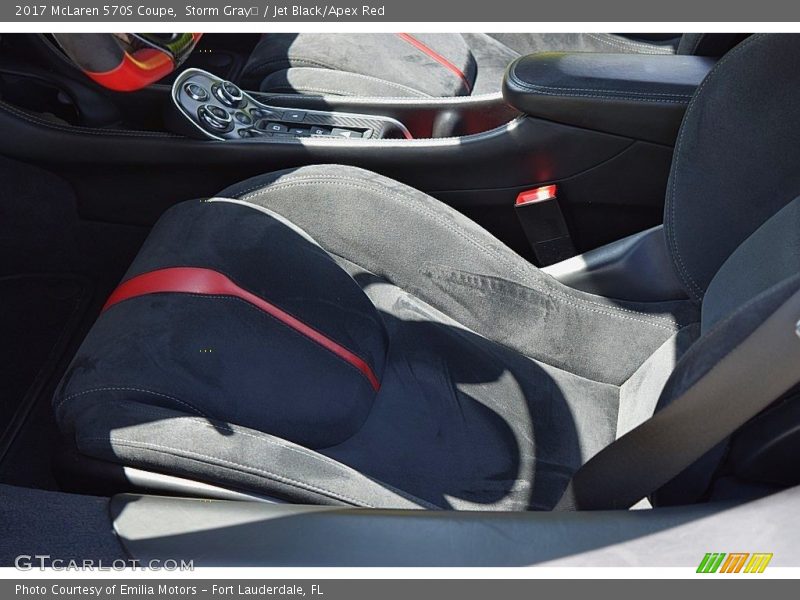 Storm Gray	 / Jet Black/Apex Red 2017 McLaren 570S Coupe
